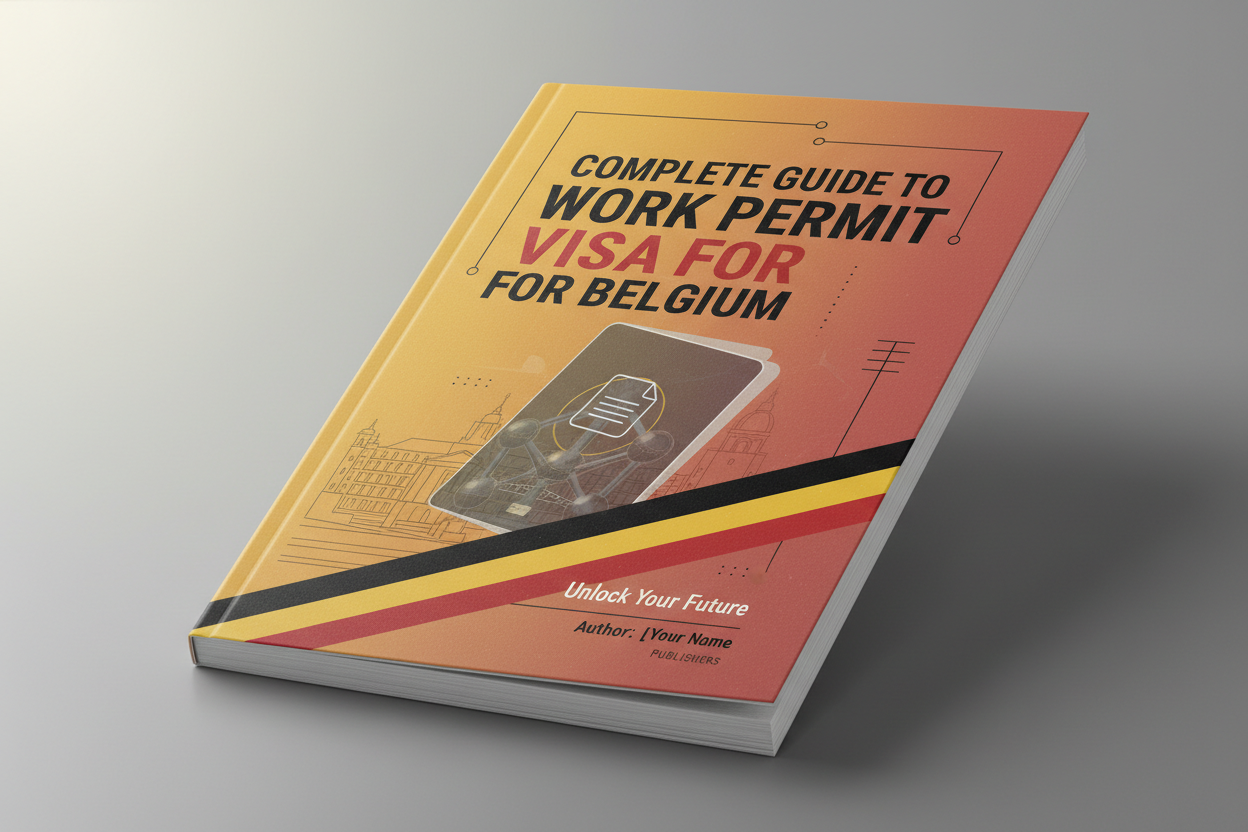 Mockup of ebook complete guide to work permit visum for Belgium